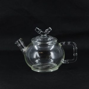 Chinese Teapots | The Chinese Tea Shop Modern Large Glass "Bamboo Design" Teapot with Metal Strainer Teaware Chinese Teapots