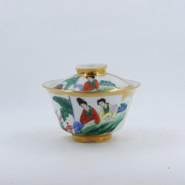 Gaiwans | The Chinese Tea Shop Antique Famille-Rose Porcelain Beauty Design Hand-Painted Gaiwan Gaiwans Gaiwans