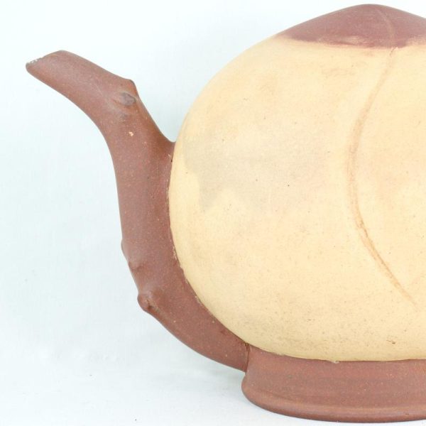 Yixing Teapots | The Chinese Tea Shop Yixing 1970's Zini with Duan Ni Coating Peach Design Chinese Wine Pot Teaware The Chinese Tea Shop